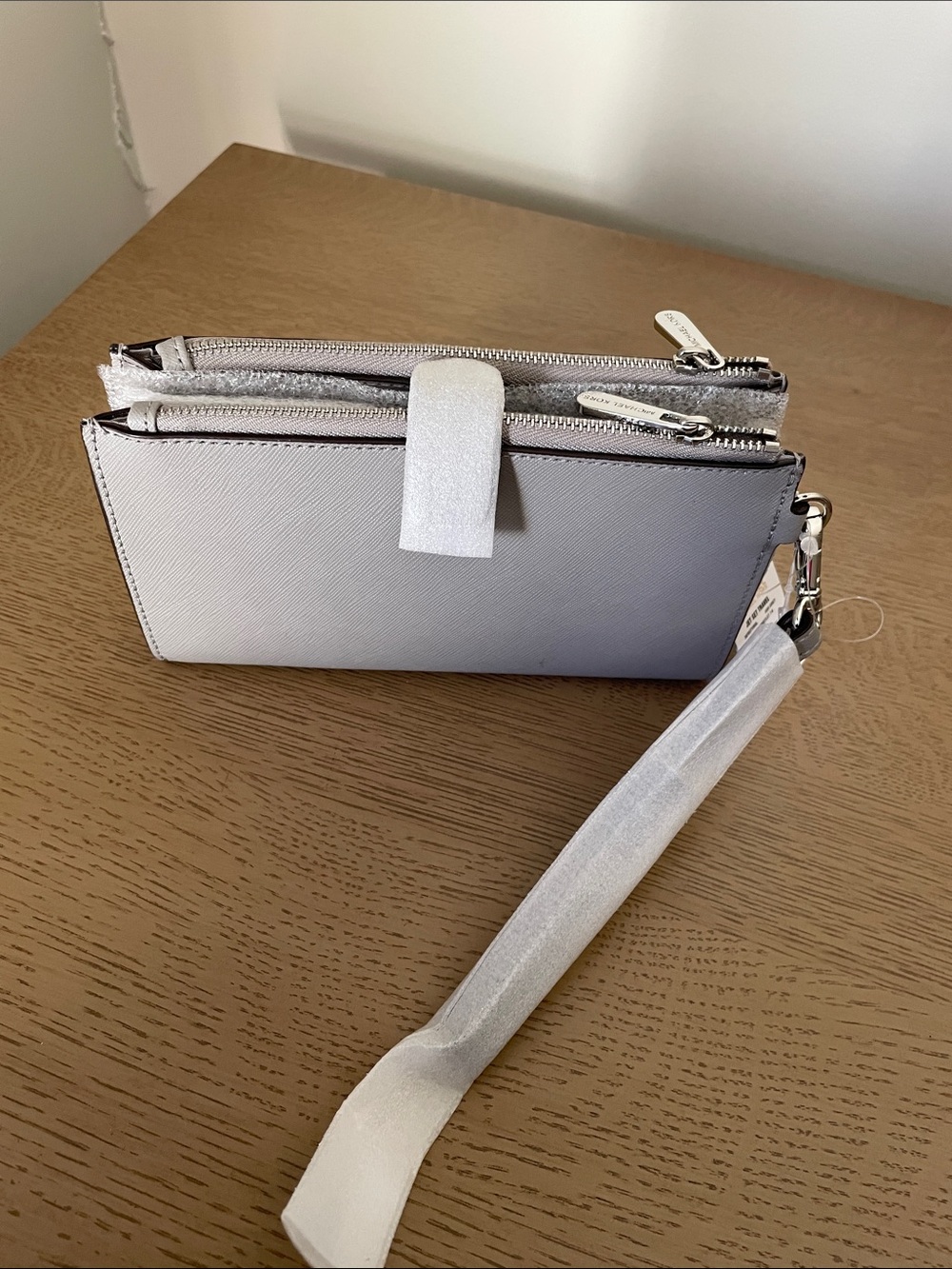Michael Kors Wristlet Wallet in Light Gray - Women's Bag